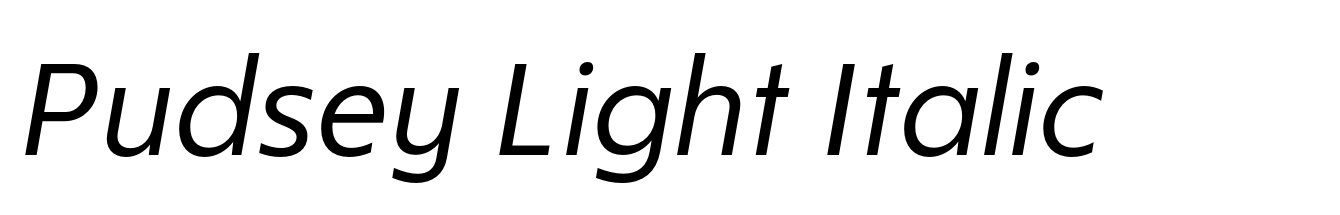 Pudsey Light Italic